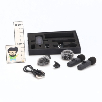 Bezdrôtový klopový mikrofón WARM BOX pre iPhone, iPad a telefón Android, sada 2 mini mikrofónov s