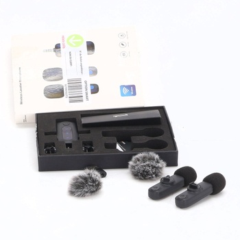 Bezdrôtový klopový mikrofón WARM BOX pre iPhone, iPad a telefón Android, sada 2 mini mikrofónov s
