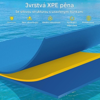 Plávajúce podložka OP70098BL, s nosnosťou 100 kg, 220 x 90 cm, modrá - A
