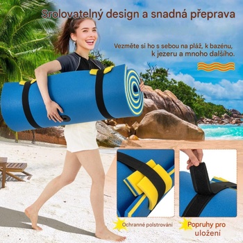 Plávajúce podložka OP70098BL, s nosnosťou 100 kg, 220 x 90 cm, modrá - A