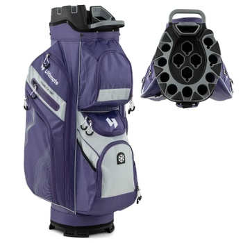 Ľahká taška na golfový vozík SP38456VT, s popruhmi a vodotesným krytom, fialová - A