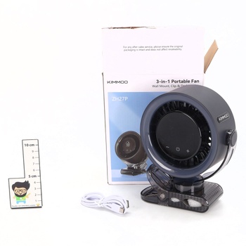 Ventilátor KIMMOO s klipom a LED displejom