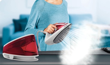 Naparovacia žehliaca stanica Tefal Essential SV6111 , 2400 W, bielo/červená - A