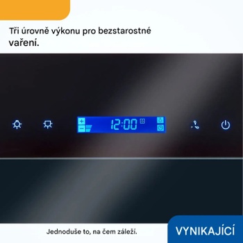 Digestor s LED osvetlením, energetická trieda B, šírka 54 cm, čierna - A