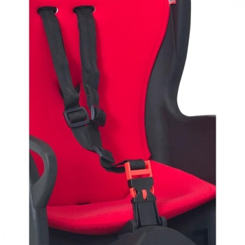 Detská cyklosedačka, uchytenie na trubku rámu, nosnosť do 22 kg, čierno / červená - B