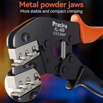 Súprava krimpovacích nástrojov Preciva s 300 plochými konektormi pre 2,8–6,3 mm (0,5–2,5 mm² / AWG