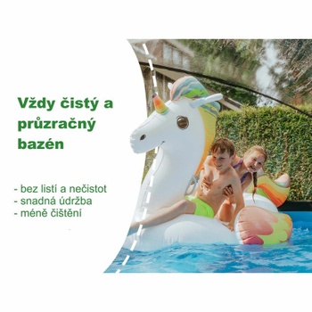 Zastrešenie na bazény, ø 450 cm, priehľadný - B
