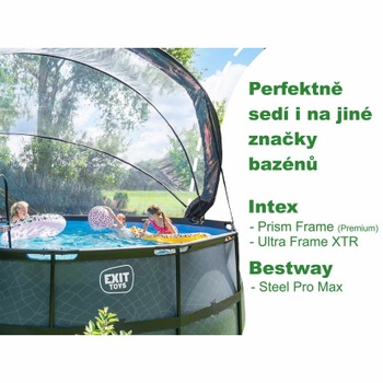 Zastrešenie na bazény, ø 450 cm, priehľadný - B