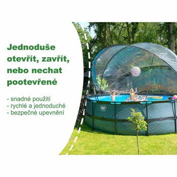 Zastrešenie na bazény, ø 450 cm, priehľadný - B