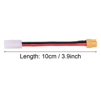 Adaptérový kábel XT60 na štandardnú zásuvku, silikónový kábel 2,5 mm² pre batériu RC