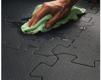Puzzle podložka na ochranu podlahy, 54 ks, 5,9 m², čierna - A