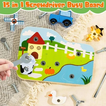 Hračka na rozvoj motorických zručností pre deti vo veku 2, 3 a 4 rokov – drevená Montessori hračka s