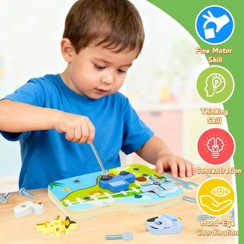 Hračka na rozvoj motorických zručností pre deti vo veku 2, 3 a 4 rokov – drevená Montessori hračka s