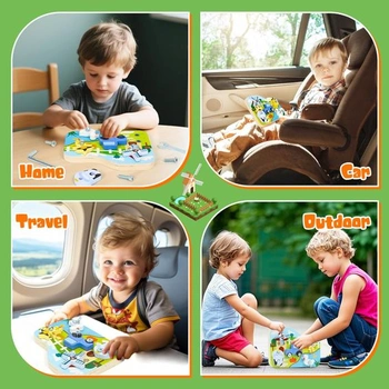 Hračka na rozvoj motorických zručností pre deti vo veku 2, 3 a 4 rokov – drevená Montessori hračka s
