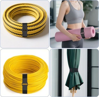 Páska na suchý zip 5 cm x 12 m s 50 přezkami, volně střihnutelná, opakovaně použitelné stahovací