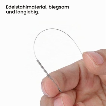 Súprava na čistenie plynových trysiek Akozon, 5dielna sada ihiel na čistenie trysiek, výstružníky 0,2 mm