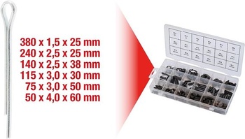 KS Tools 970.0330 Súprava závlačiek, 1000 ks | 970.0330, Sada nástrojov