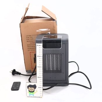 Teplovzdušný ventilátor Amazon Basics sivý