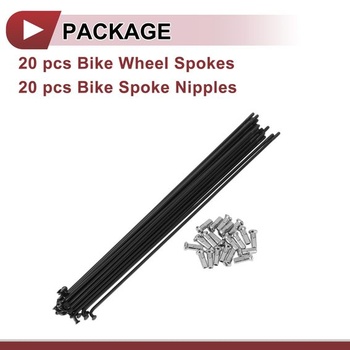 INFINAUTO Drôty na bicykel čierne 13G 20 kusov 195 mm nerezová oceľ 304