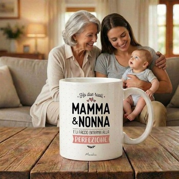 Manahia - Hrnček pre babičku - Mám dve rolky, mamu a babičku... | Originálny darček, oznámenie o