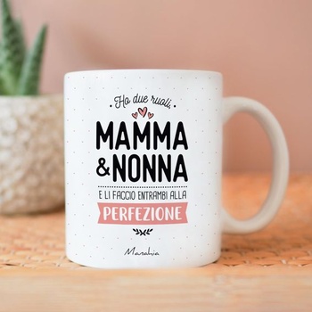 Manahia - Hrnček pre babičku - Mám dve rolky, mamu a babičku... | Originálny darček, oznámenie o
