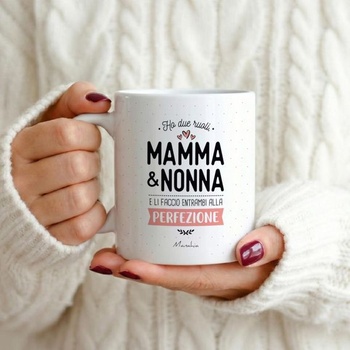 Manahia - Hrnček pre babičku - Mám dve rolky, mamu a babičku... | Originálny darček, oznámenie o