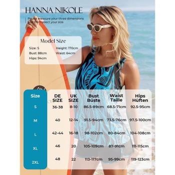Koupací set Hanna Nikole XXL, modro-černá