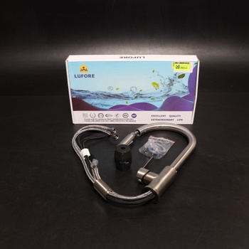 XWIHTR Výsuvná kuchynská batéria, otočná o 360 °, 2funkčná kuchynská batéria z nerezovej ocele,