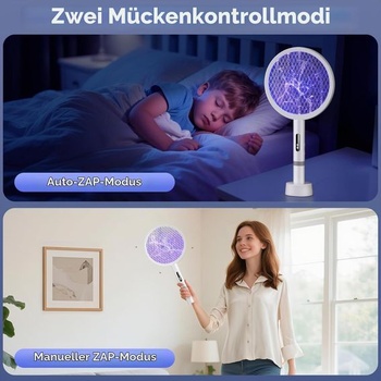 Elektrická plácačka na muchy 4000 V, 1800 mAh, dobíjacia cez USB | Funkcia duálneho nabíjania,