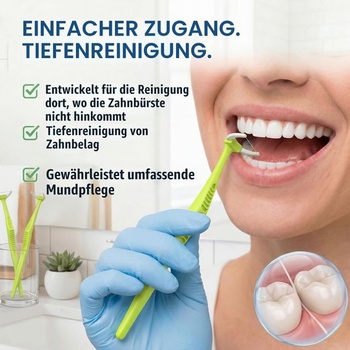 Súprava opakovane použiteľných dentálnych nití, 2 dlhé zelené rukoväte a 240 zelených hlavíc nite