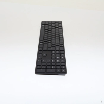 Bezdrátová klávesnice TECURS Bluetooth, německé rozložení QWERTZ klávesnice se 3 Bluetooth kanály,