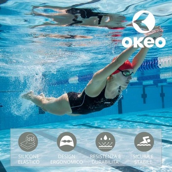 Silikónová čiapka Okeo, hladká, námornícka modrá