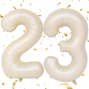 Béžový balónik číslo 23, 40 palcový béžový balónik 23,…