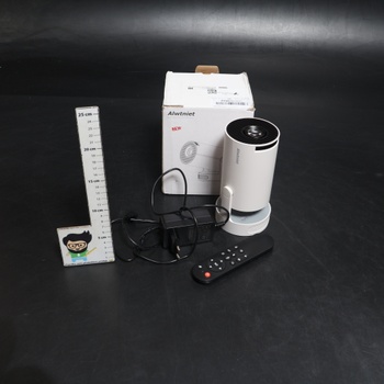 Mini projektor Alwtniet, podpora mini projektora 4K, Wi-Fi 6 a Bluetooth 5.4, 5W reproduktor,