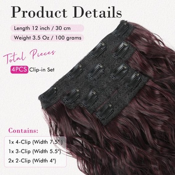 Clip-in prodloužení vlasů REECHO 30 cm