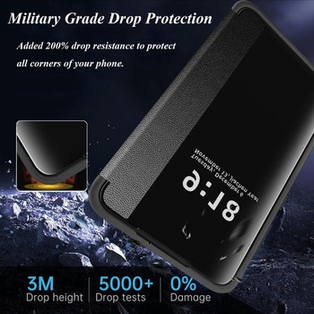 Ochranné puzdro S26 pre Samsung S26, Flipové puzdro, Priehľadné, Tenké, Priehľadné, Flipové puzdro
