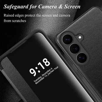 Ochranné puzdro S26 pre Samsung S26, Flipové puzdro, Priehľadné, Tenké, Priehľadné, Flipové puzdro