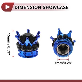 4 ks. Dekorativní krytky na ventilky pneumatik 15 mm pro BMW, modré a černé
