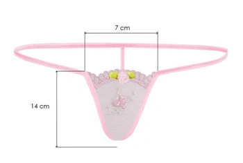 458 Damen Mini Spitze String Tangá Bikini XS-M Rosa