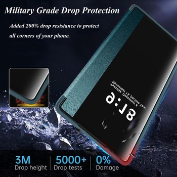 Ochranný kryt pre Samsung S26 Ultra, flipové púzdro, číry výhľad, tenké, flipové púzdro pre