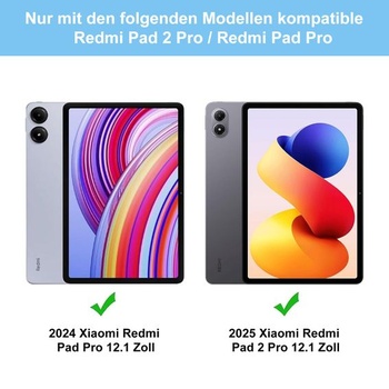 Puzdro s klávesnicou WINCHKING pre Xiaomi Redmi Pad 2 Pro 12,1 palca / Redmi Pad Pro modré