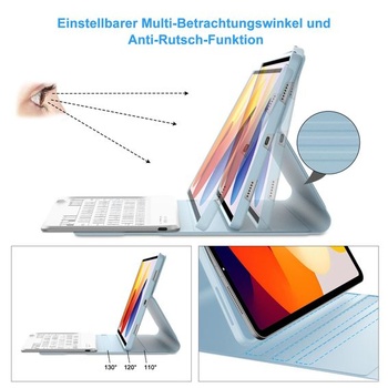 Puzdro s klávesnicou WINCHKING pre Xiaomi Redmi Pad 2 Pro 12,1 palca / Redmi Pad Pro modré