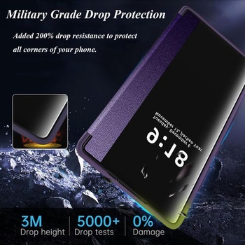 Ochranný kryt pre Samsung S26 Ultra, flipové púzdro, číry výhľad, tenké, flipové púzdro pre