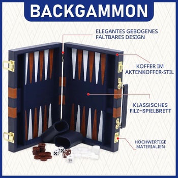 Backgammon YUJUVI JU-VI-SLQ cestovní
