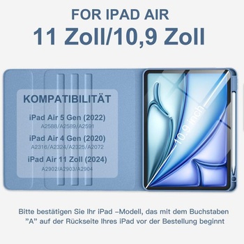 Puzdro Vobafe s klávesnicou pre iPad Air 11 palcov M4 2026/M3 2025/M2 2024 modré