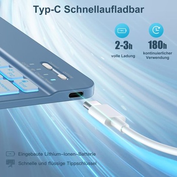 Puzdro Vobafe s klávesnicou pre iPad Air 11 palcov M4 2026/M3 2025/M2 2024 modré