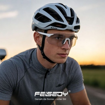 Cyklistické okuliare FEISEDY B0310 TR90 sivá