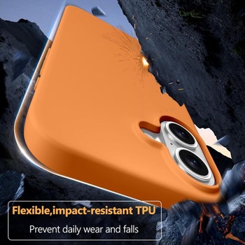 Pouzdro X-level pro iPhone 17, tenké měkké pouzdro, kosmicky oranžová pro iPhone 17 oranžová