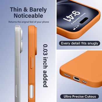 Pouzdro X-level pro iPhone 17, tenké měkké pouzdro, kosmicky oranžová pro iPhone 17 oranžová