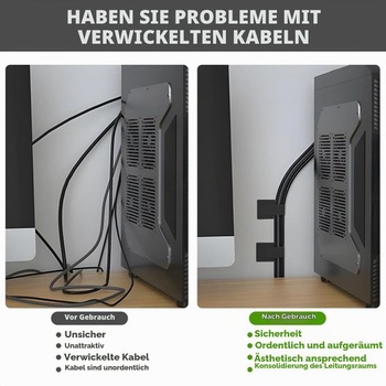 LINKWAY 50dielny organizér káblov pod stôl, organizér káblov pod stôl, opakovane použiteľný,